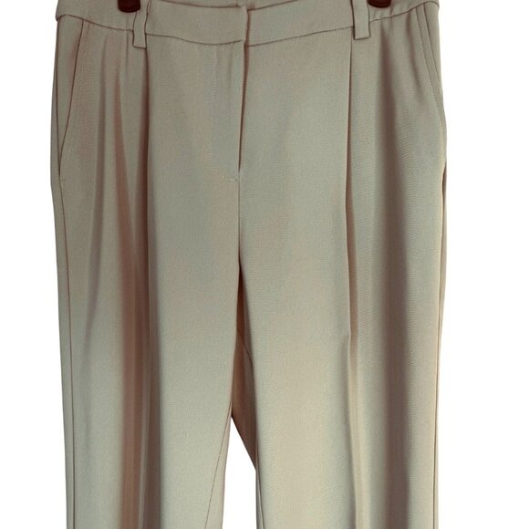 NWT Open Edit Size 6 Sage Green Wide-Leg Trousers Polyester Pockets High Waisted - Picture 3 of 9